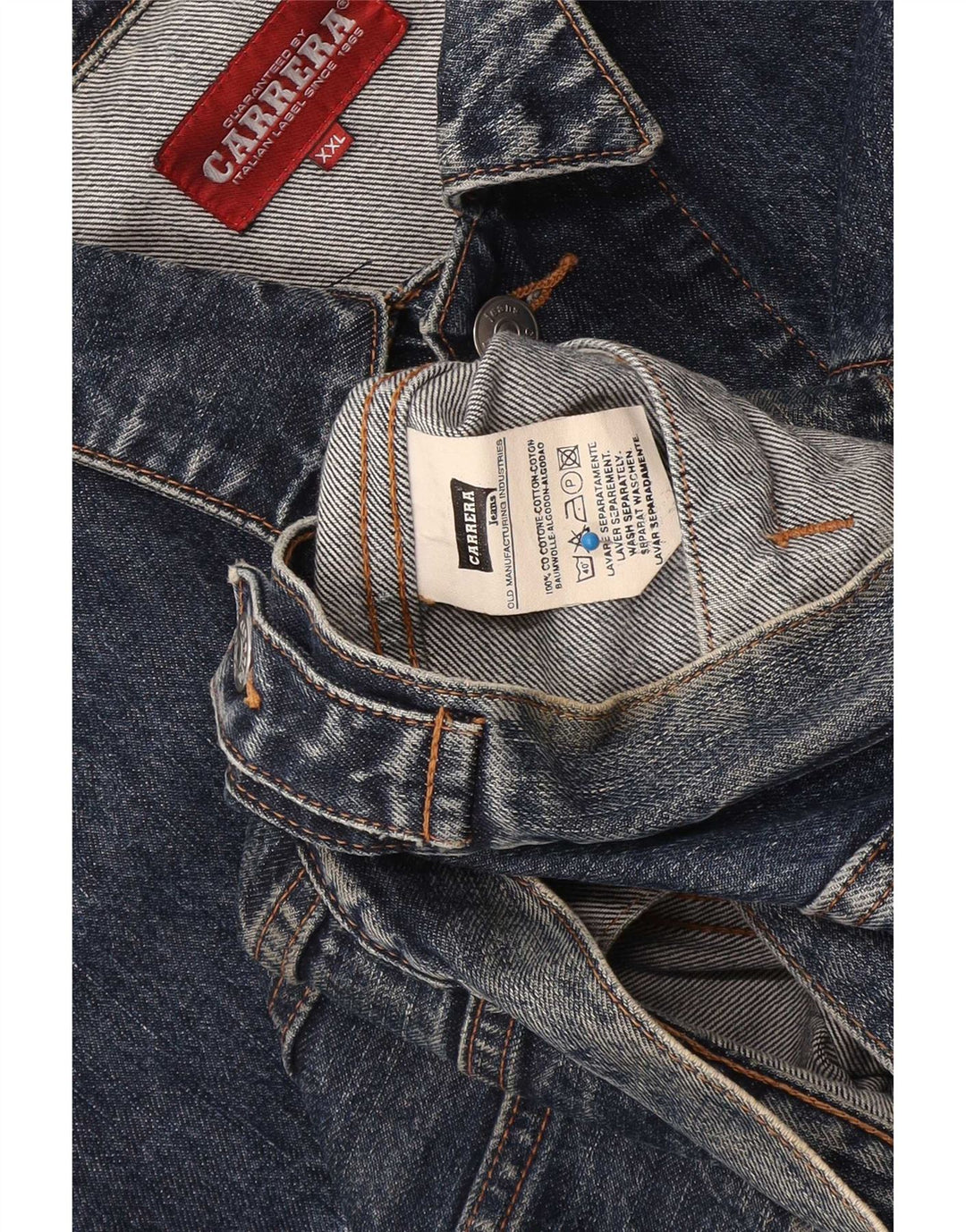 Carrera Chaqueta vaquera para hombre UK 44 2XL Algodón azul