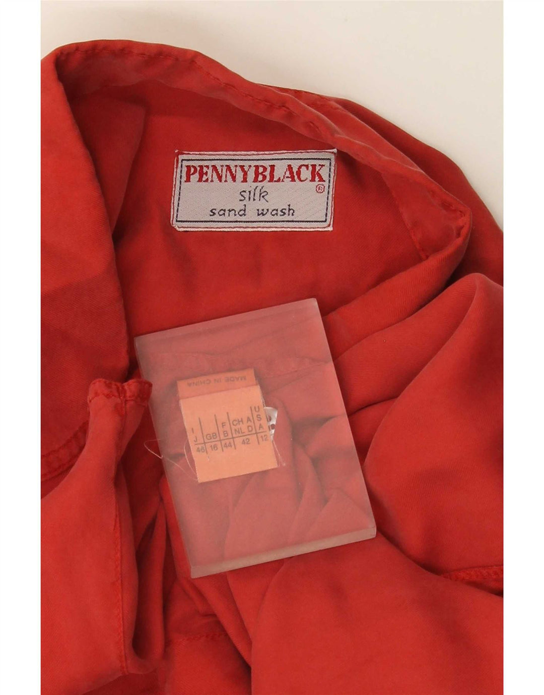 Penny Black Blusa para mujer UK 46 Large Seda roja