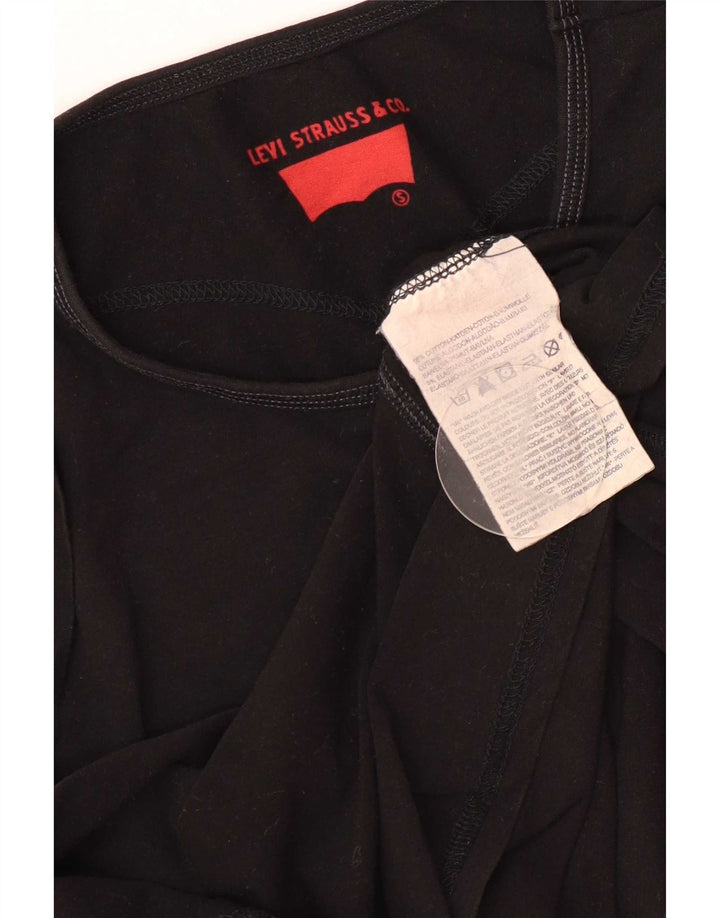 Levi's Camiseta para mujer Top UK 10 Small Black Cotton