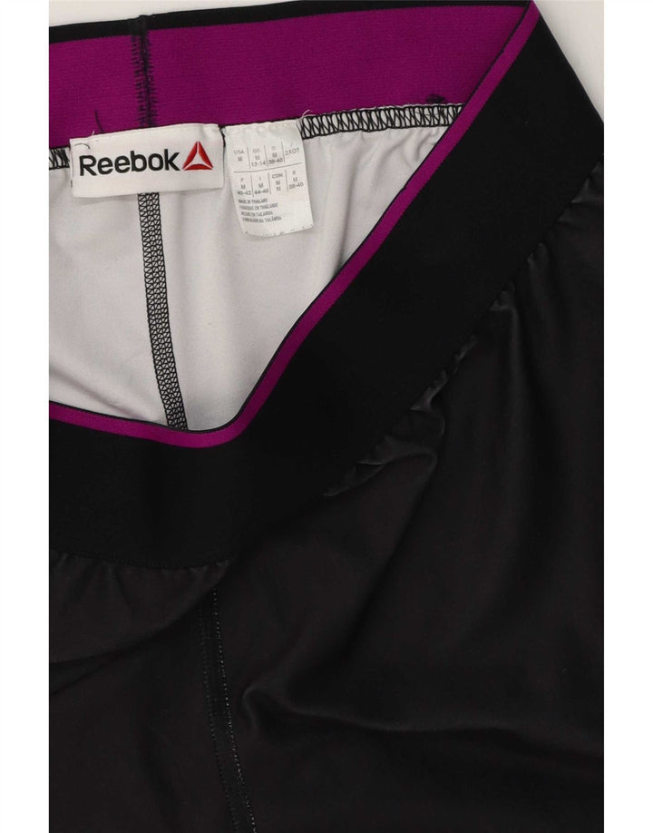 Reebok Leggings gráficos para mujer UK 12/14 Medium Black Colourblock