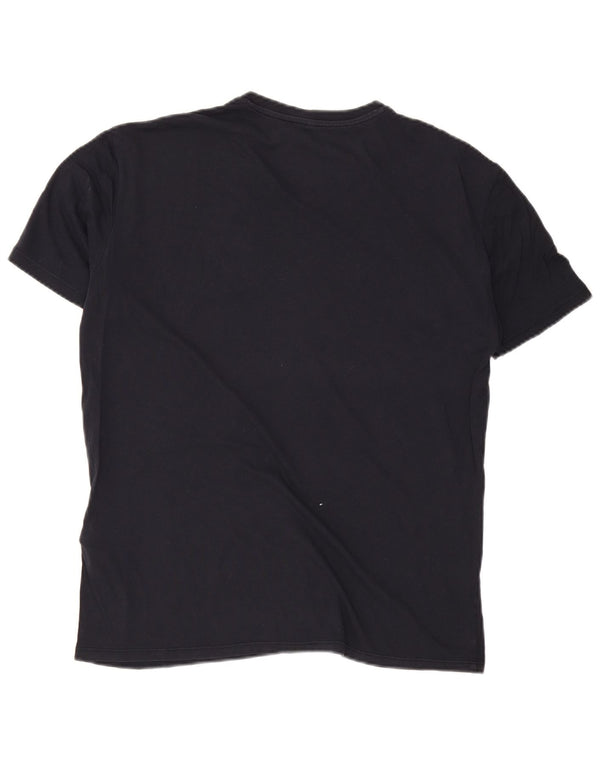 Armani Jeans Hombre Camiseta Top Grande Azul Marino Algodón