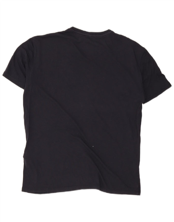 Armani Jeans Hombre Camiseta Top Grande Azul Marino Algodón