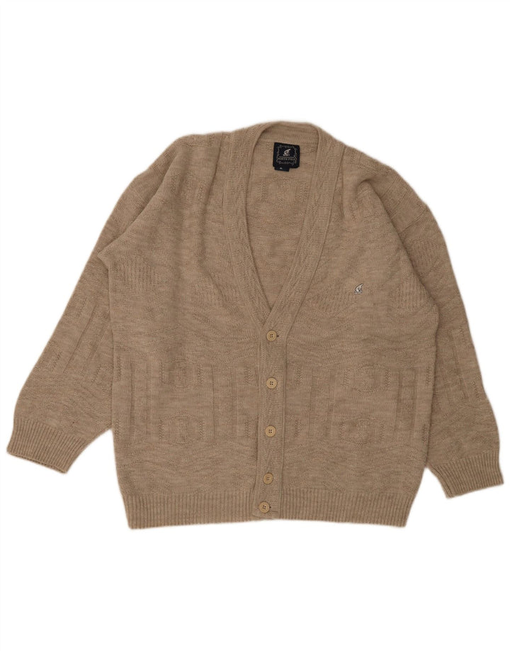 Suéter tipo cárdigan para hombre North Pole XL Lana de cordero beige