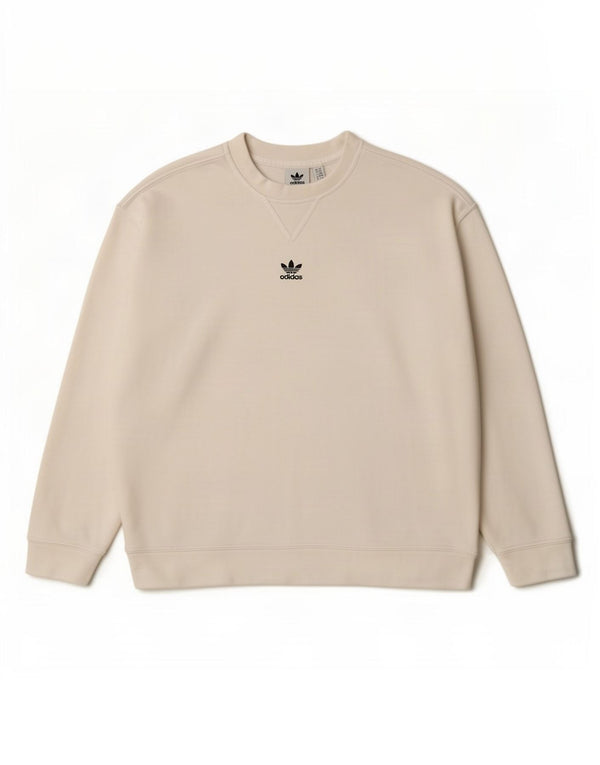 Adidas - Sudadera extragrande para mujer, talla 6, XS, algodón blanco