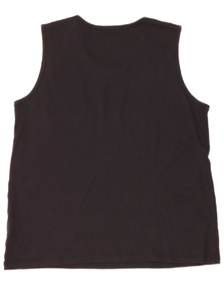 L.L.BEAN Camiseta sin mangas para mujer UK 44 Grande Algodón negro