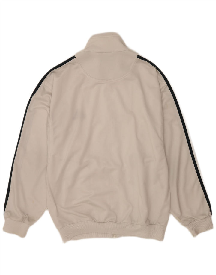 Adidas - Chaqueta de chándal para hombre, talla 38/40, poliéster blanco mediano