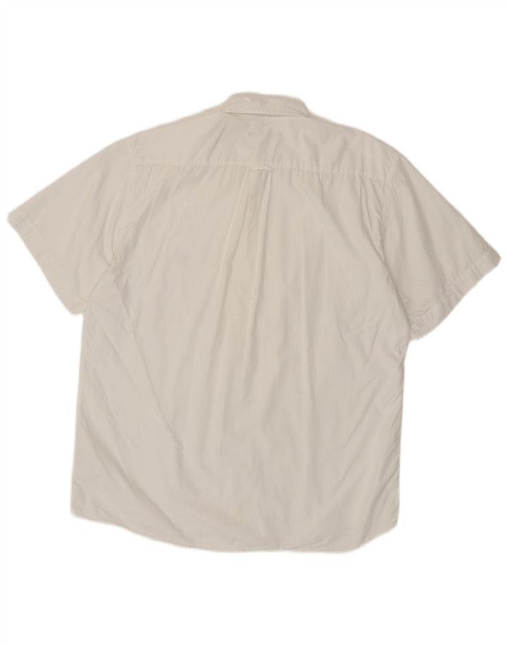 Gant Camisa Regular Fit De Manga Corta Para Hombre Algodón Blanco Grande