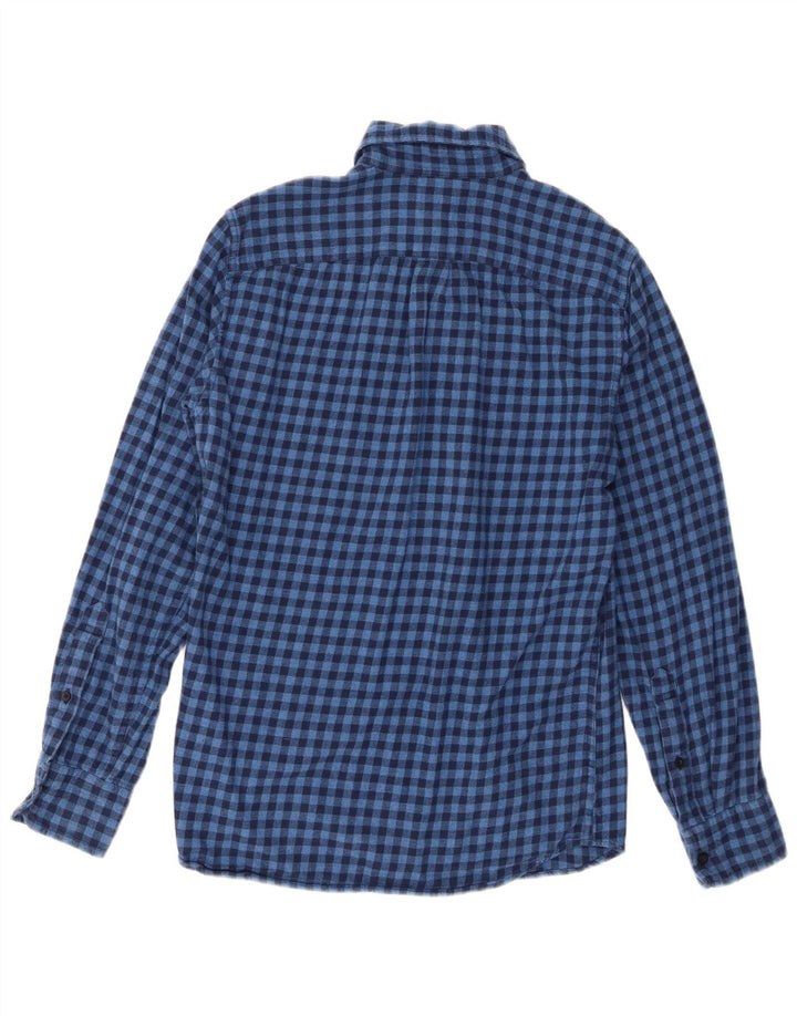 J. Crew Camisa de franela ajustada para hombre Algodón a cuadros azul pequeño