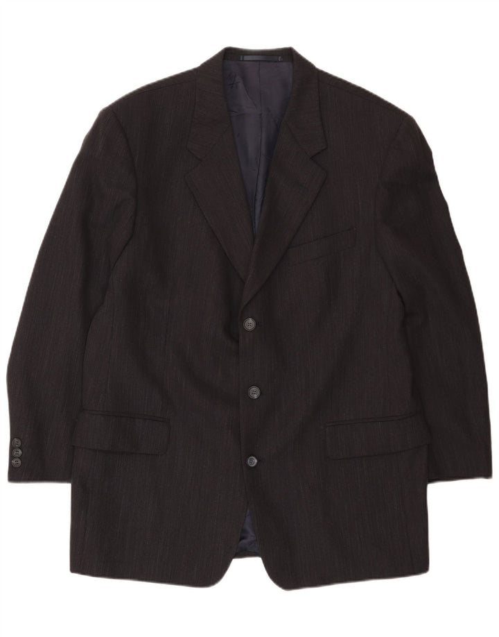 Daniel Hechter Chaqueta tipo blazer de 3 botones para hombre UK 40 Large Azul marino Lana virgen