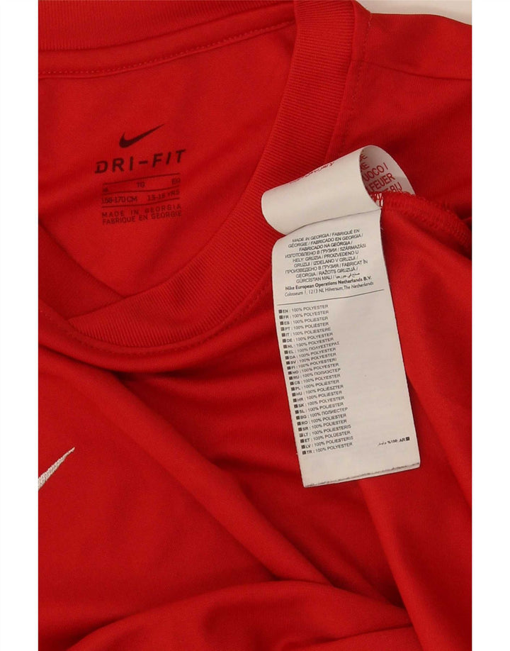 Nike Camiseta Dri Fit para niño 13-14 años XL Rojo Poliéster