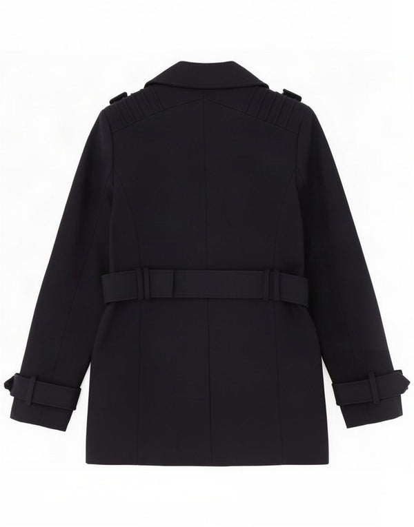 Topshop Abrigo para mujer UK 10 Small Navy Blue Wool