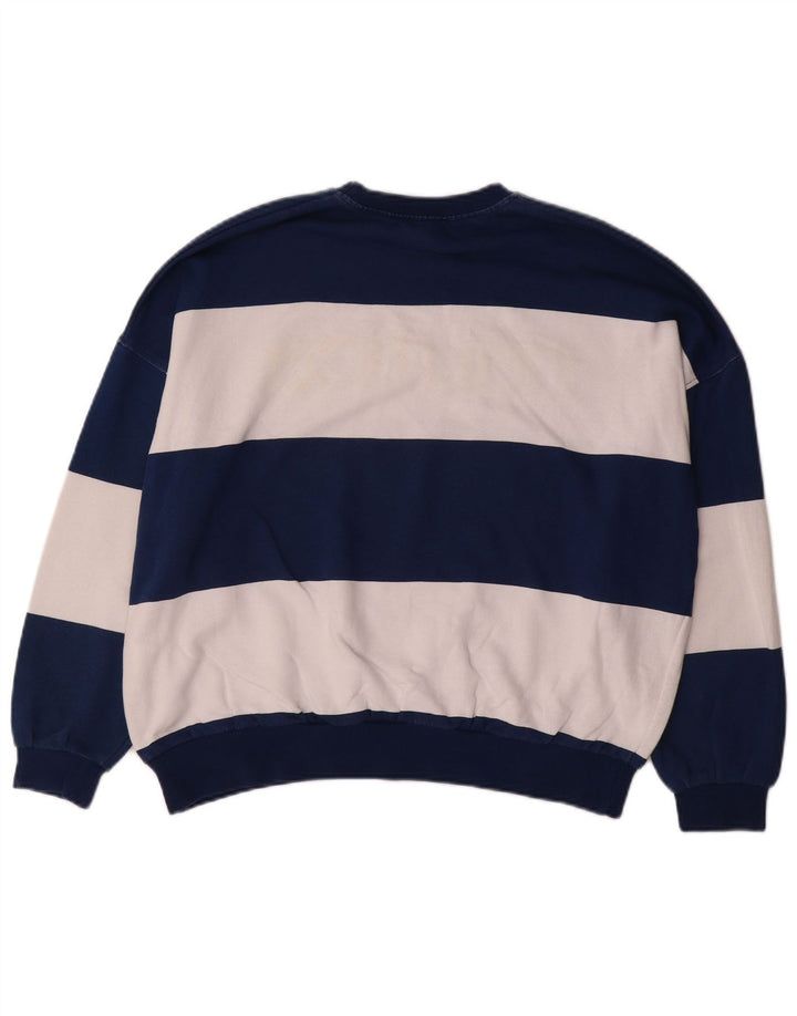 NAUTICA Sudadera extragrande para mujer, talla 10, talla pequeña, color azul marino a rayas