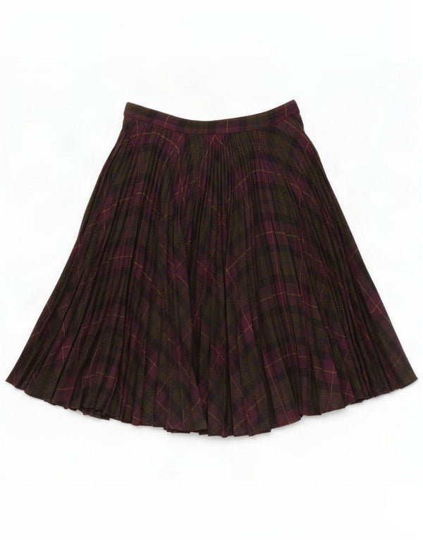 Falda circular plisada para mujer Penny Black IT 42 Medium W27 Lana a cuadros granate