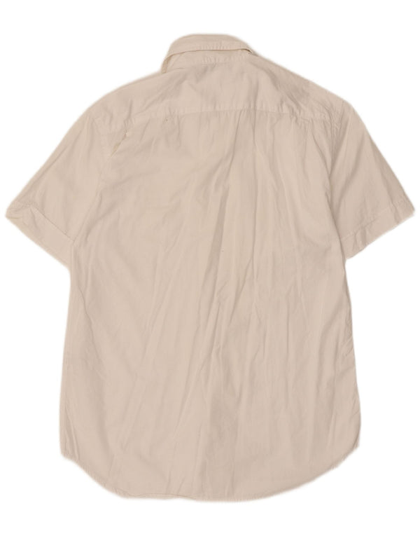 Gas Mens Short Sleeve Shirt Small White Cotton