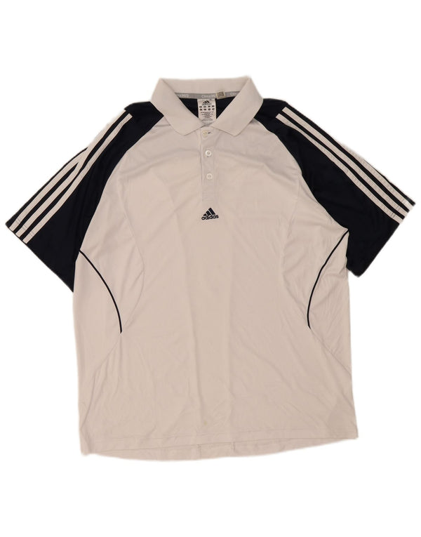 Adidas Mens Clima 365 Polo Grande Blanco Colorblock Poliéster