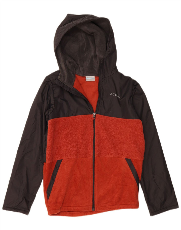 COLUMBIA Chaqueta polar con capucha para niño 14-15 años Grande Gris Colorblock