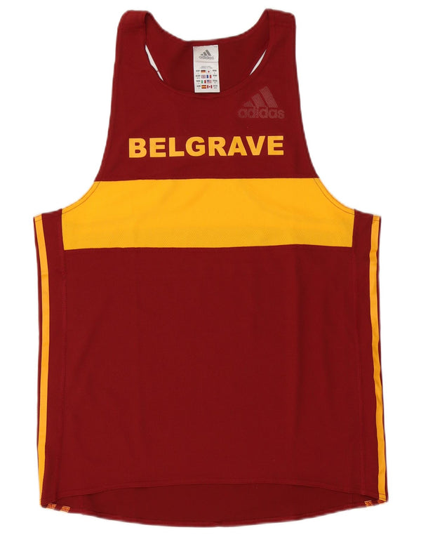 Adidas Mens Climalite Graphic Vest Top Reino Unido 40/42 Medium Granate Colourblock