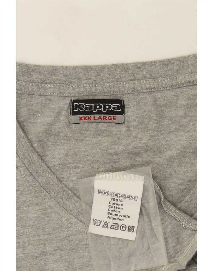 Kappa Camiseta Hombre Top 3XL Gris Algodón