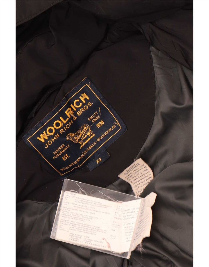 Woolrich Chaqueta acolchada con capucha para mujer UK 6 XS Poliéster negro