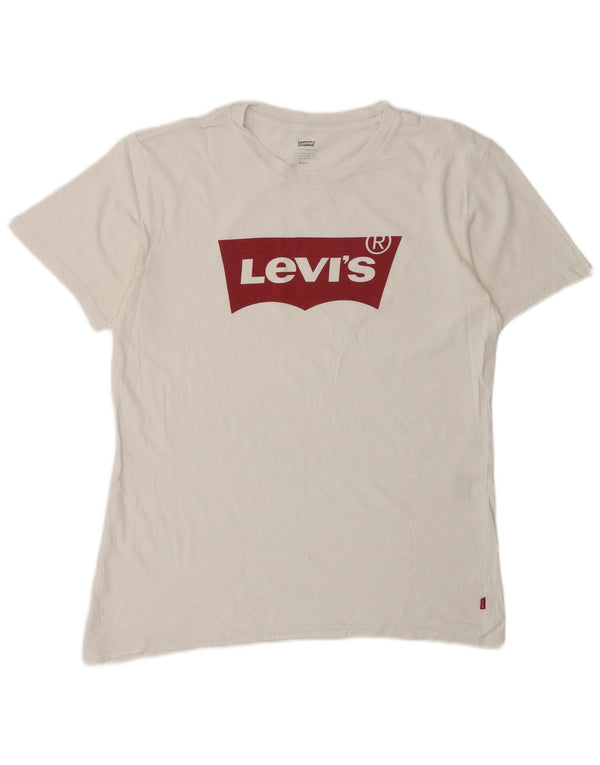LEVI'S Camiseta gráfica para hombre Top Medium White