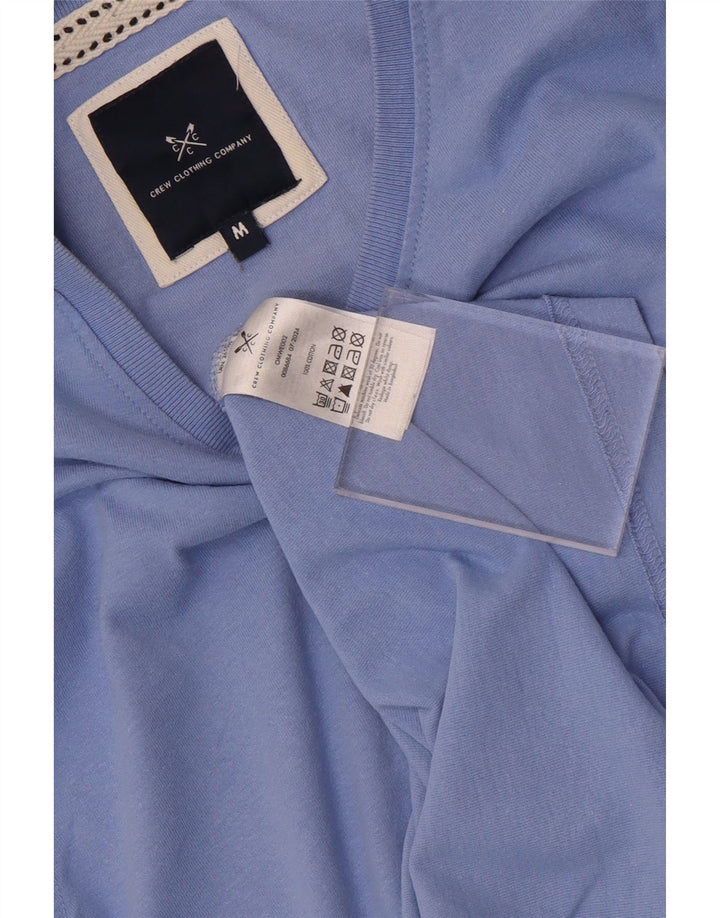 CREW CLOTHING Camiseta para hombre Top Algodón azul medio