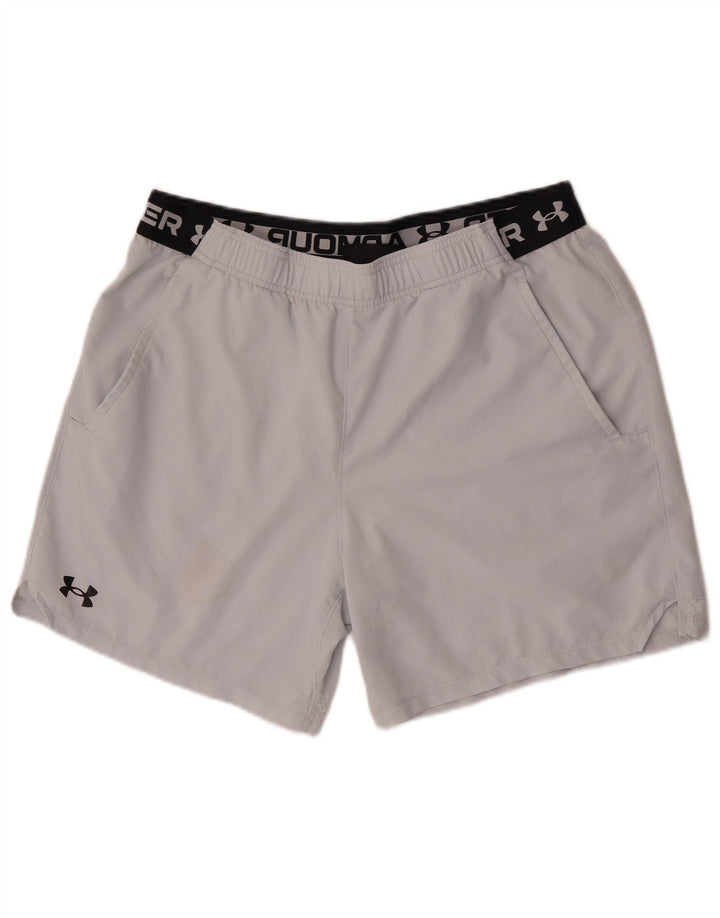 Under Armour Pantalones cortos deportivos con gráficos ajustados para hombre XL Poliéster blanco