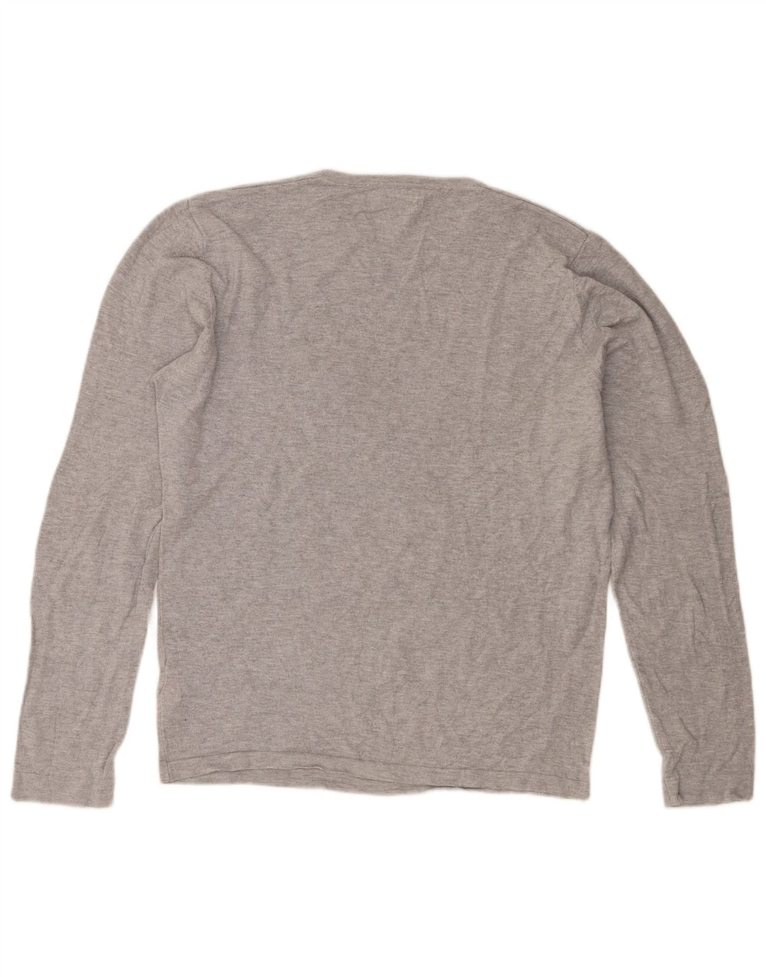 Zara Hombre Jersey Cuello Redondo Viscosa Moteada Gris Medio