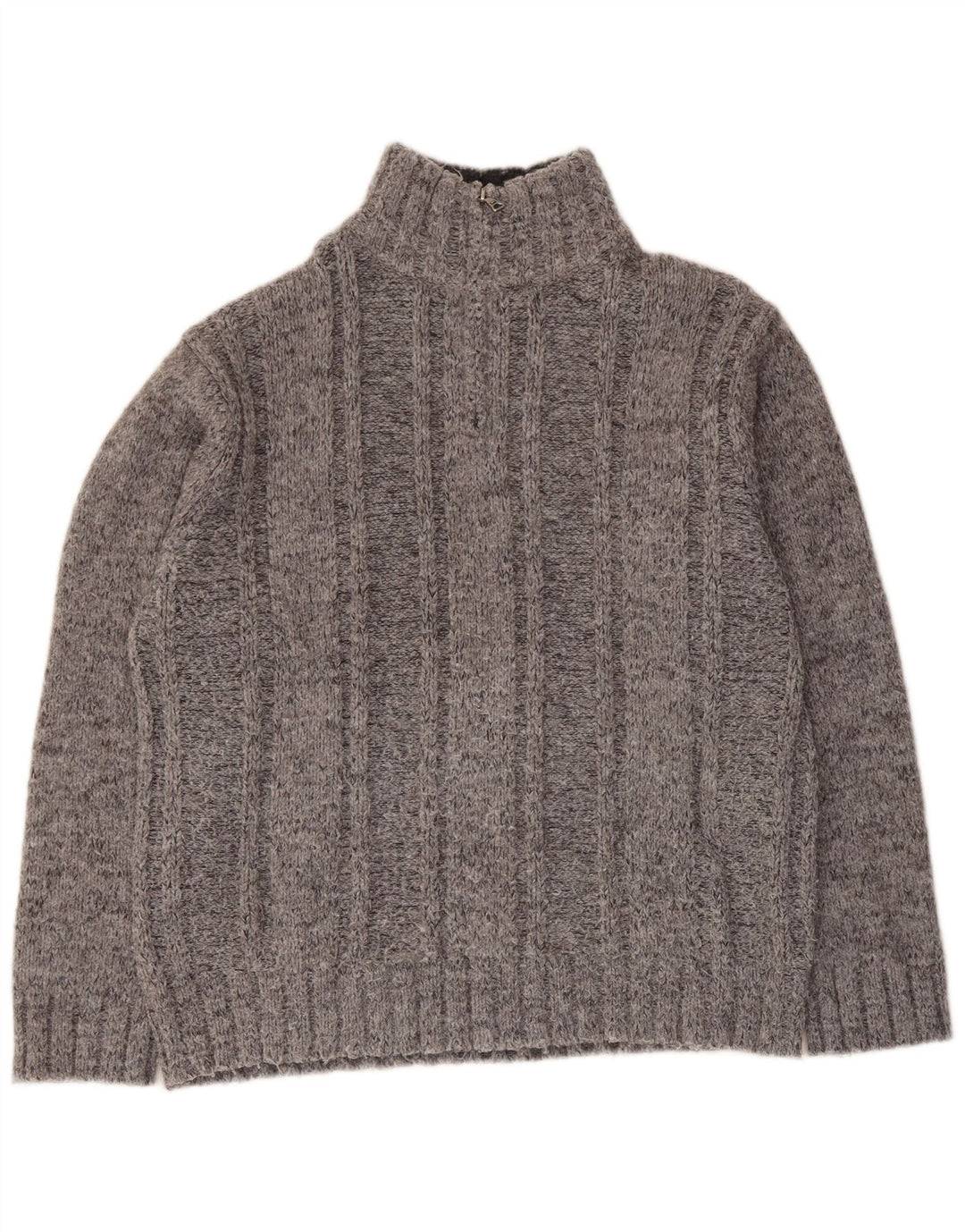 MARKS & SPENCER Suéter tipo jersey con cuello y cremallera para hombre UK 41/43 Large Grey