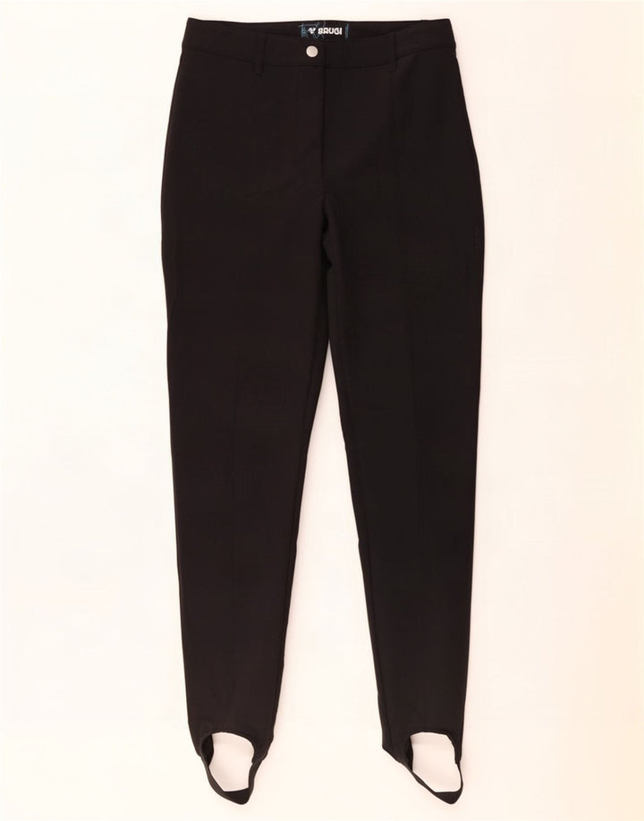 Brugi Mujer Estribo Pantalones Casuales Medianos W30 L33 Poliéster Negro