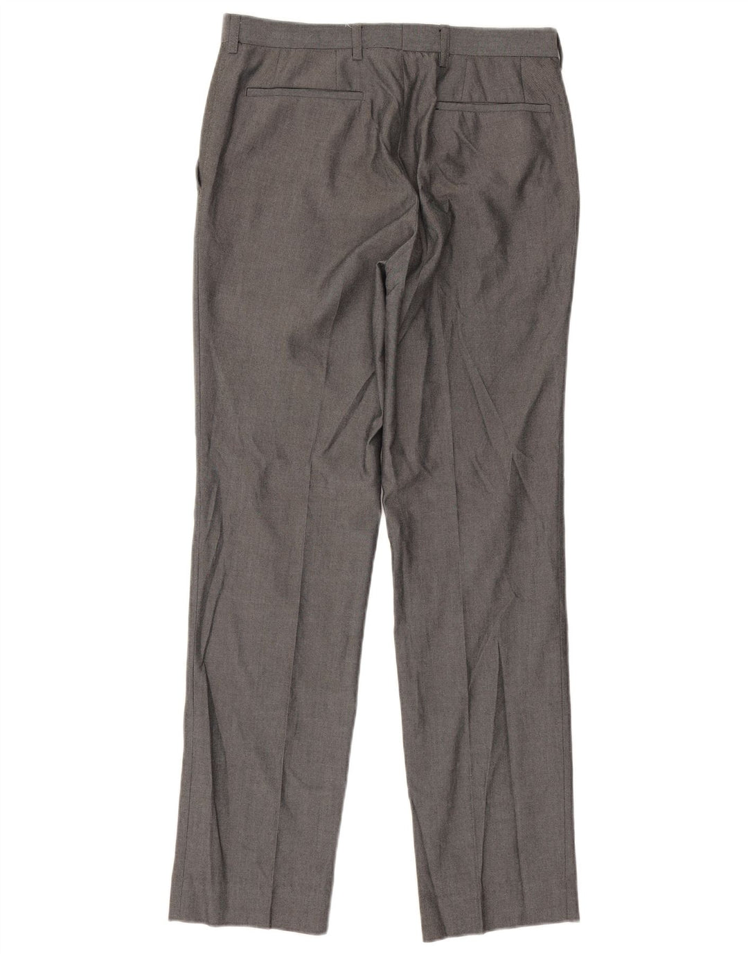 Marks & Spencer Pantalón de traje recto para hombre W30 L31 Poliéster gris
