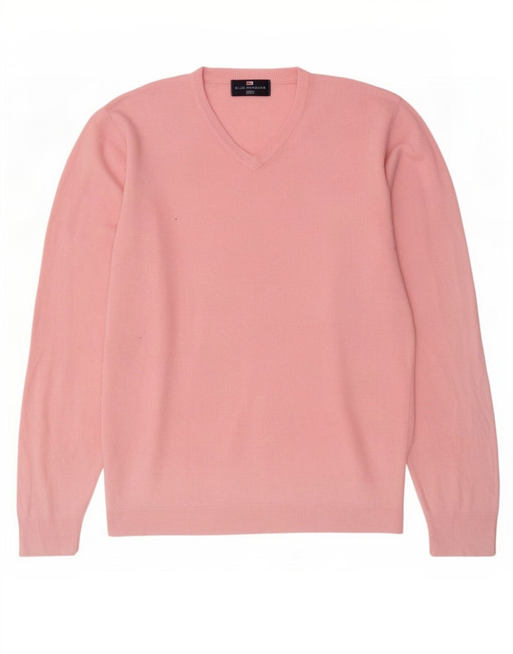 Marks & Spencer Suéter Azul Harbor con Cuello En V para Hombre Acrílico Rosa Medio