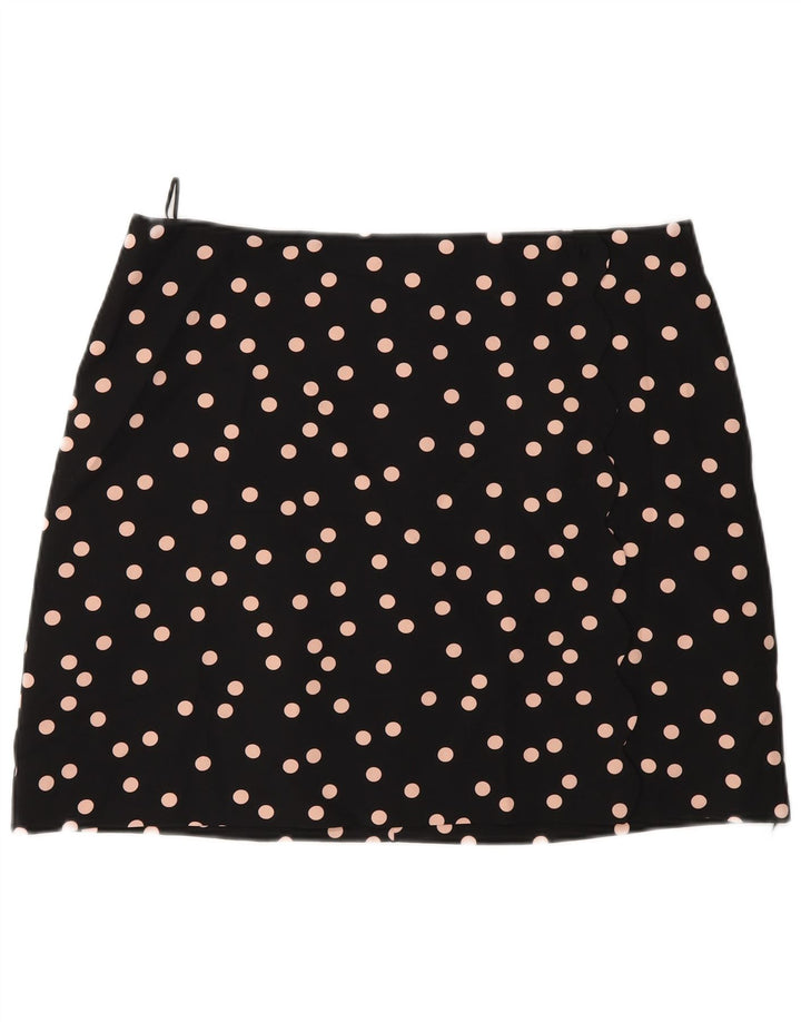 Minifalda Oasis para mujer UK 40 Large W34 Poliéster de lunares negros