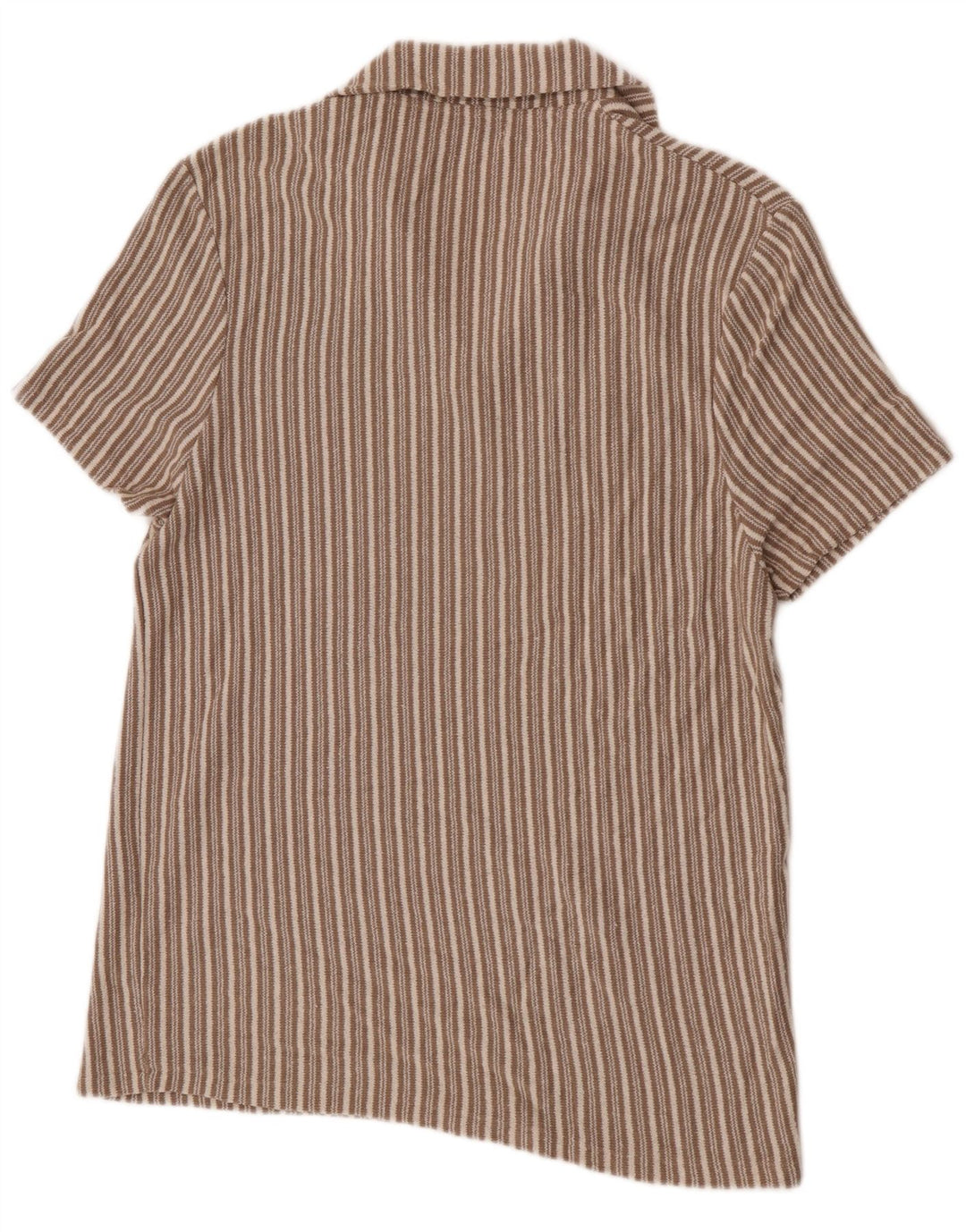 Zara Hombre Polo Polo Grande Algodón Rayas Beige