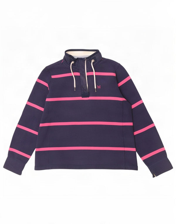 Crew Clothing Sudadera para mujer Jumper UK 12 Medium Azul Marino Rayas