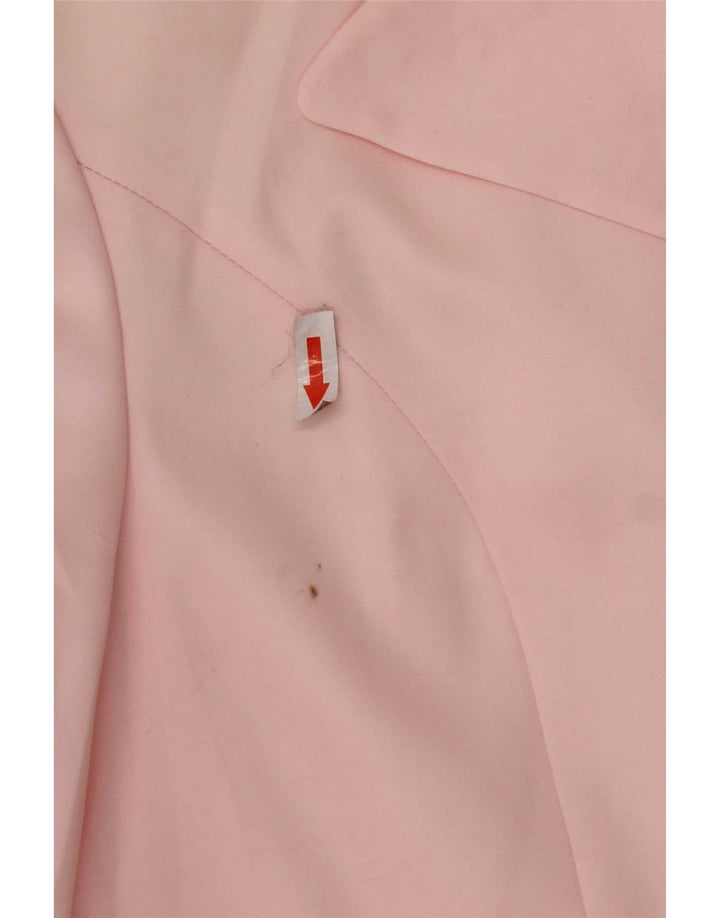 Benetton Chaqueta Americana De Doble Botonadura Para Mujer ES 44 Poliéster Rosa Mediano