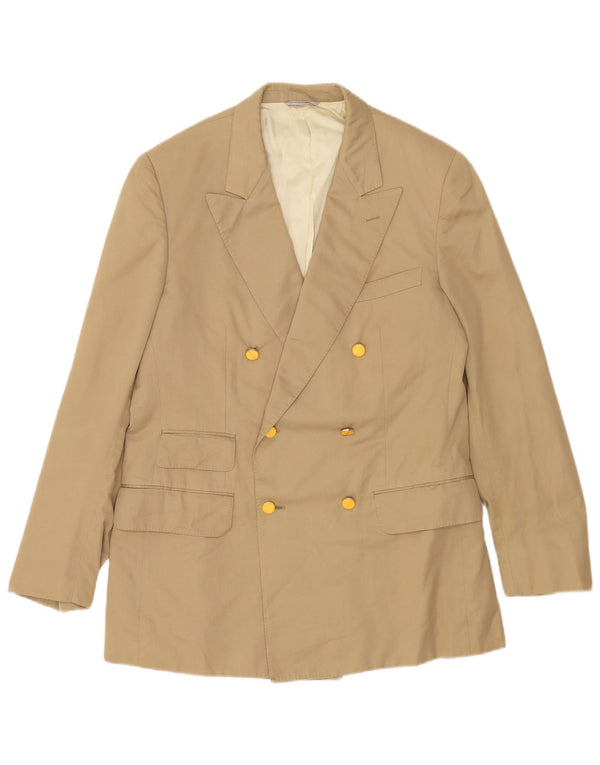 DUNHILL Chaqueta tipo blazer con doble botonadura para hombre UK 38 Medium Beige