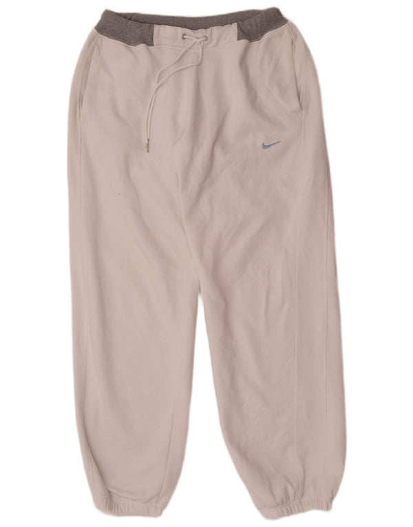 Nike Pantalones De Chándal Joggers Large Blanco Colorblock Algodón