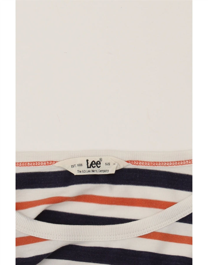 LEE Womens T-Shirt Top UK 14 Medium Multicoloured Striped Vintage Lee and Second-Hand Lee from Messina Hembry 