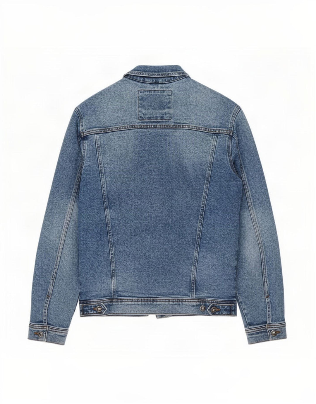 Zara Hombre Chaqueta Vaquera UK 38 Azul Medio Algodón