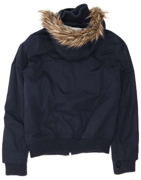 Superdry Chaqueta Bomber con Capucha The Windbomber para Hombre UK 38 Medium Azul Marino