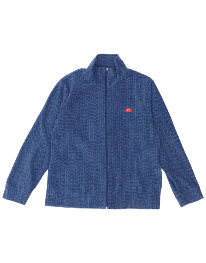 CANADA LOGAN Chaqueta polar para mujer UK 16 Poliéster en espiga azul grande