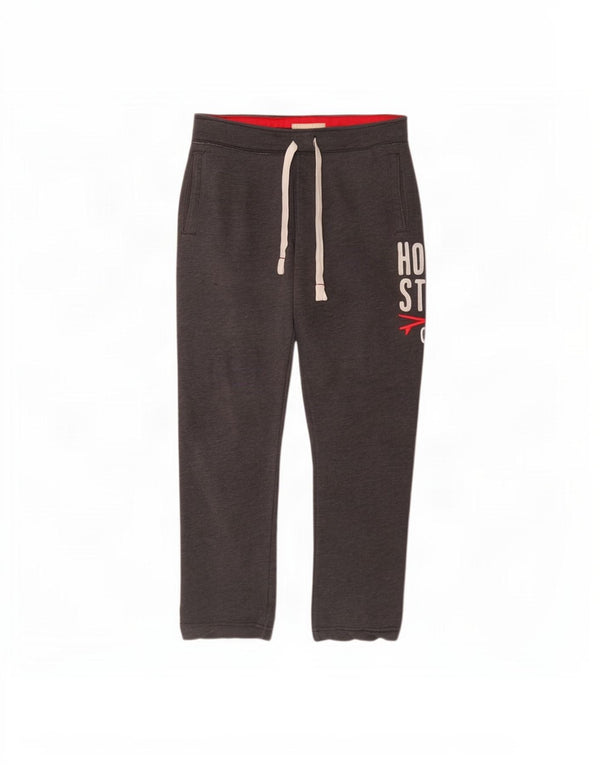 Hollister Mujer Pantalones De Chándal Gráfico UK 18 XL Algodón Gris