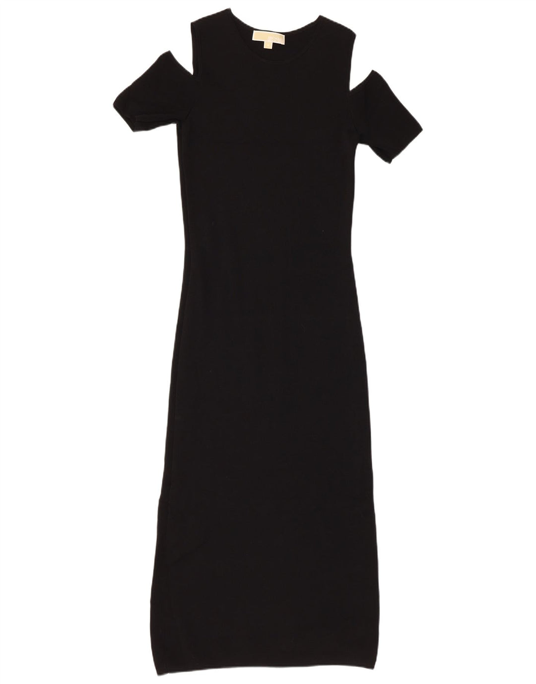 MICHAEL KORS Vestido largo con hombros descubiertos para mujer UK 40 Viscosa negra mediana