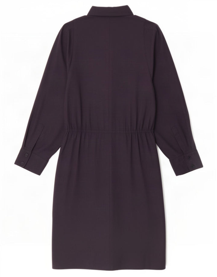 Luisa Spagnoli Vestido evasé para mujer IT 44 Lana azul marino medio