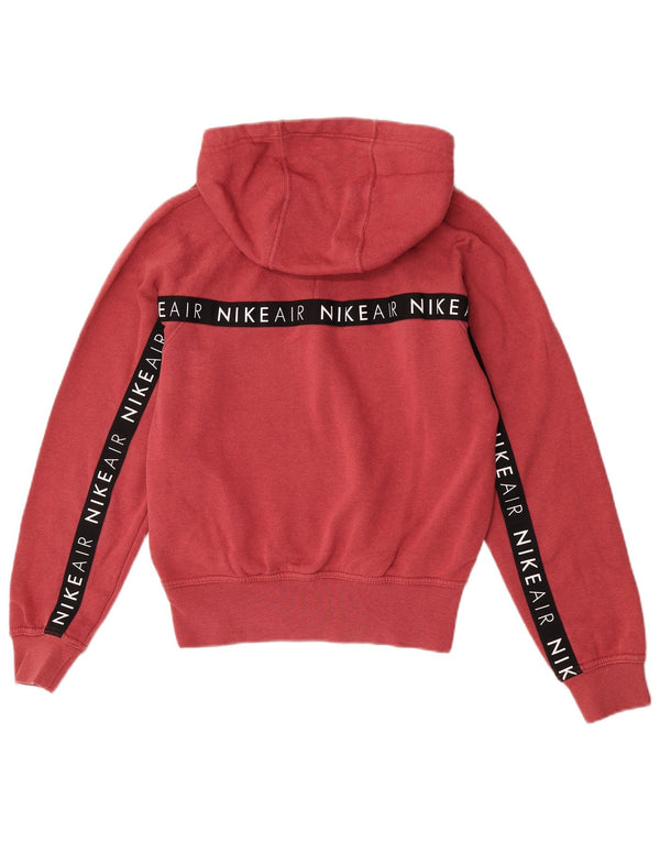 Nike Jersey con capucha extragrande gráfico para mujer Reino Unido 6 XS Rojo Colorblock Algodón
