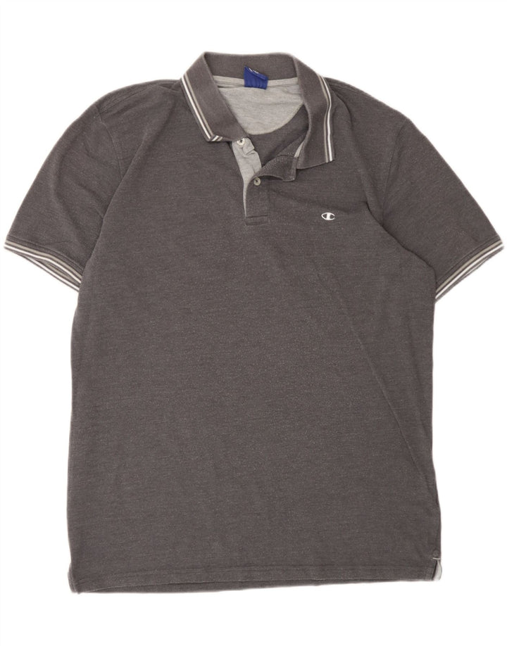 CHAMPION Mens Polo Shirt 2XL Grey Vintage Champion and Second-Hand Champion from Messina Hembry 