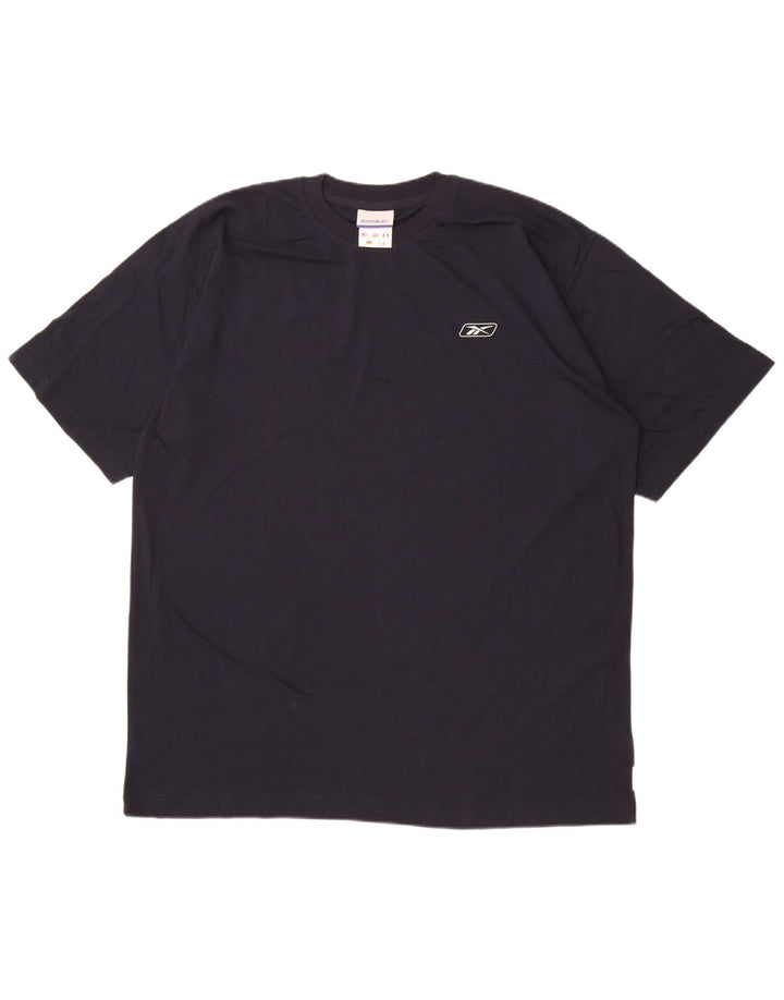 Camiseta Reebok Hombre Top XL Azul Marino Algodón