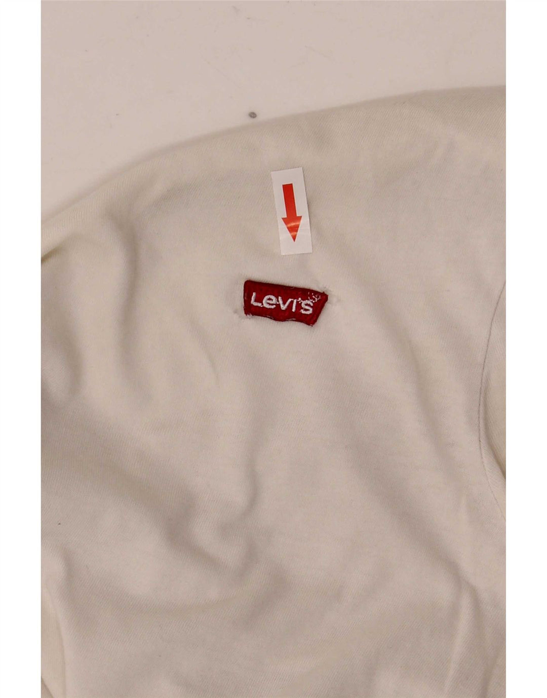 Levi's Camiseta para mujer Top UK 8 Small White Cotton