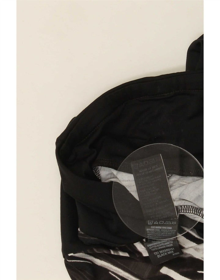 Marks & Spencer Leggings Capri para hombre UK 12 Mediano Poliéster a rayas negras