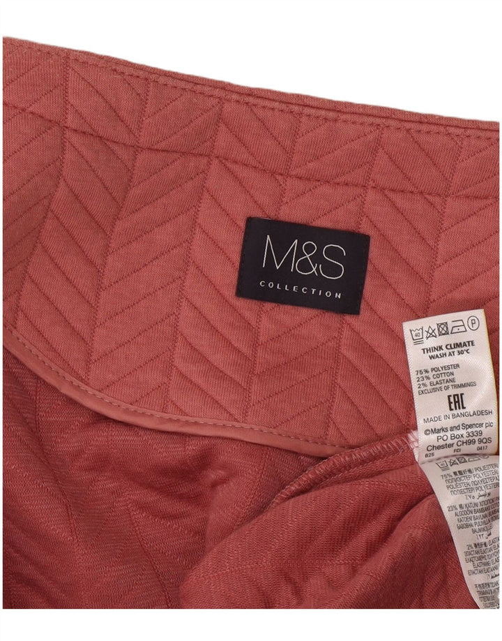 Marks & Spencer Chaqueta tipo blazer con cremallera completa para mujer UK 20 2XL Poliéster rosa
